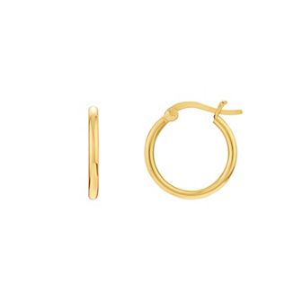PRIMROSE Sterling Silver Tube Hoop Earrings