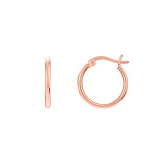 PRIMROSE Sterling Silver Tube Hoop Earrings