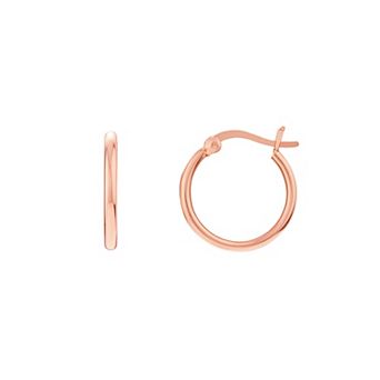 PRIMROSE Sterling Silver Tube Hoop Earrings