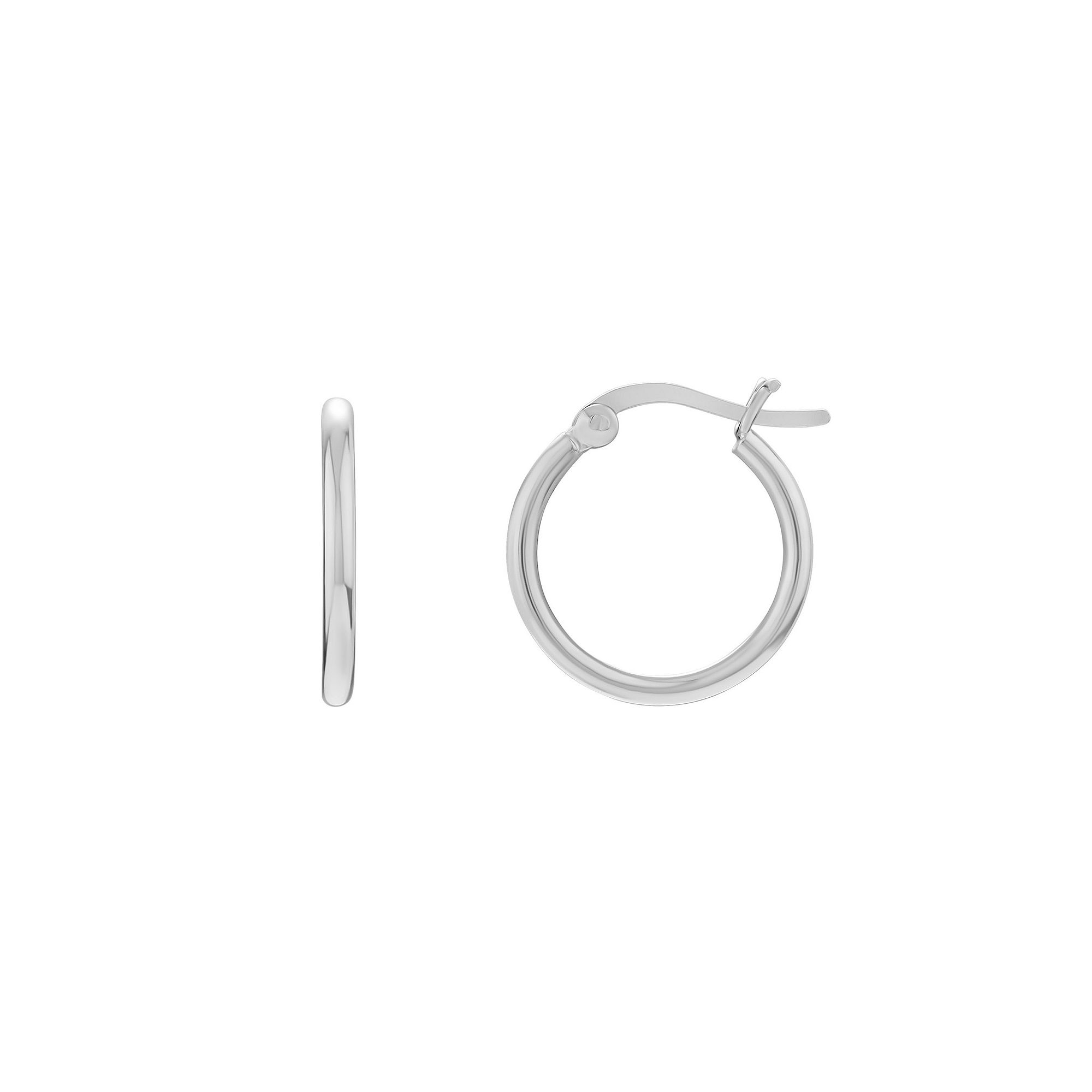 PRIMROSE Sterling Silver Tube Hoop Earrings, Womens