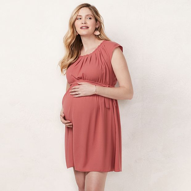 Maternity LC Lauren Conrad Pleated Fit & Flare Dress  Stylish maternity  outfits, Maternity fashion, Fit flare dress