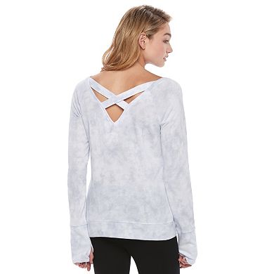 Juniors' SO® Perfectly Soft Cross Back Sweatshirt