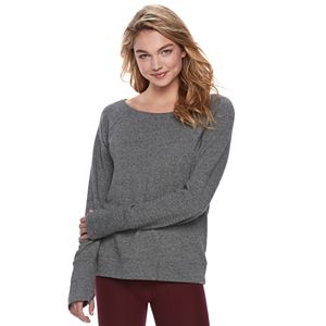 Juniors' SO® Perfectly Soft Cross Back Sweatshirt