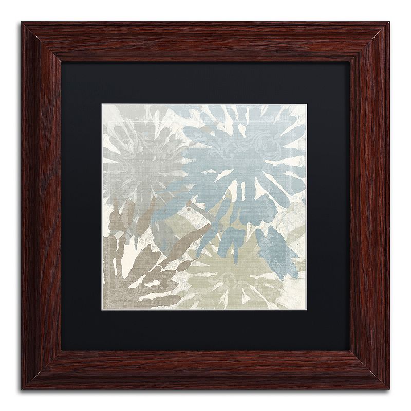 Trademark Fine Art Beach Curry II Traditional Framed Wall Art, Blue, 16X16