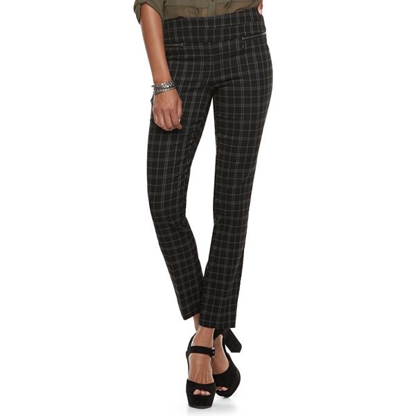 Juniors' Candie's® Plaid Skinny Dress Pants