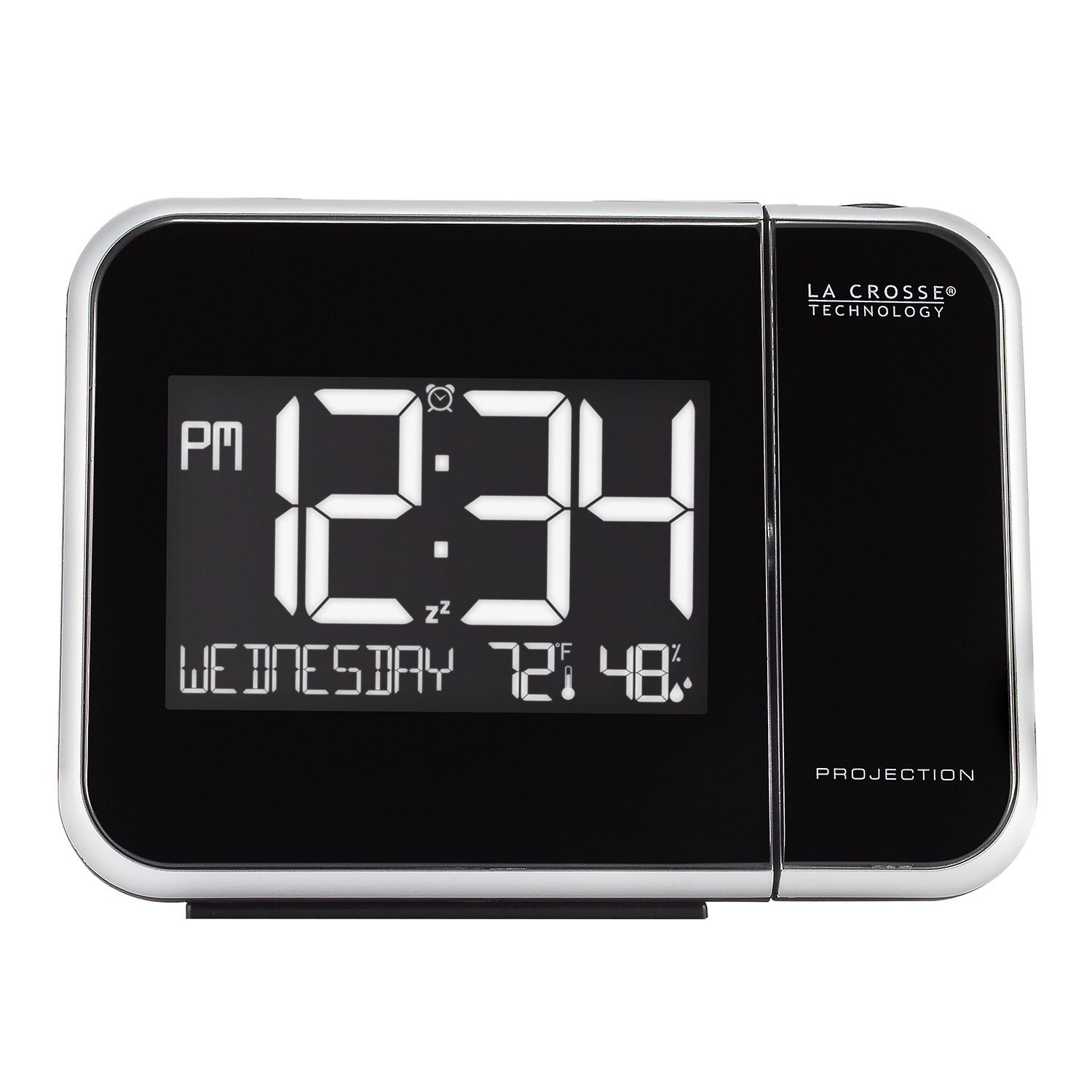 La Crosse Technology 30330 Digital Alarm Clock With Night Vision - Blue Case, Green Backlight - View #9