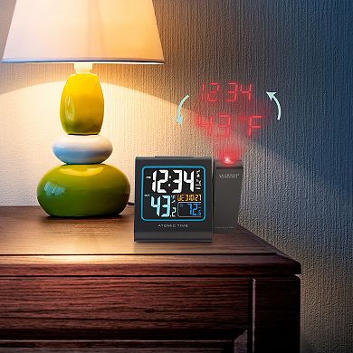 La Crosse Technology Projection Alarm Clock with Atomic Time & Indoor / Outdoor Temperature