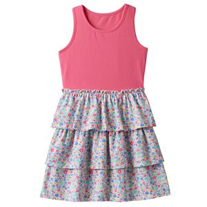 Baby Girl Jumping Beans® Patterned Tiered Skirt Dress!