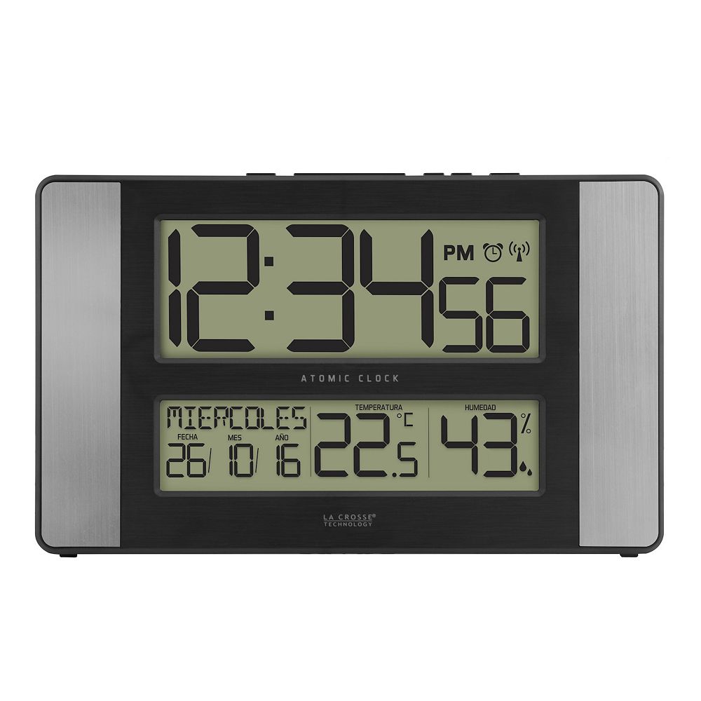 La Crosse Technology Atomic Digital Wall Clock with Indoor