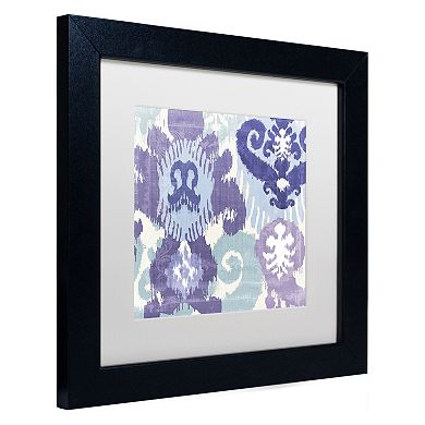 Trademark Fine Art Blue Curry I Black Framed Wall Art