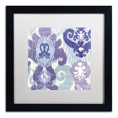 Trademark Fine Art Blue Curry I Black Framed Wall Art