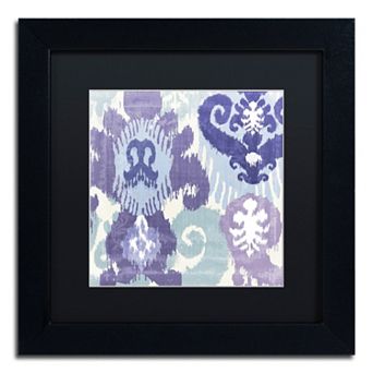 Trademark Fine Art Blue Curry I Black Framed Wall Art