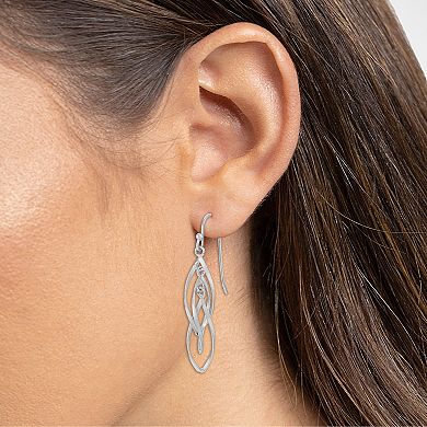 PRIMROSE Sterling Silver Corkscrew Drop Earrings