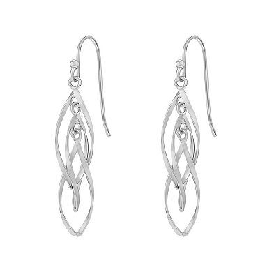 PRIMROSE Sterling Silver Corkscrew Drop Earrings