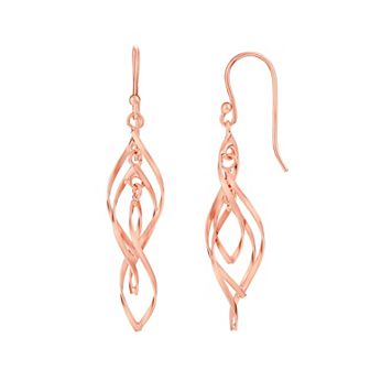 PRIMROSE Sterling Silver Corkscrew Drop Earrings