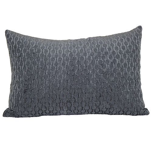 Chain Link Chenille Oblong Throw Pillow