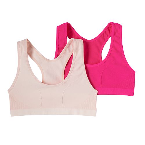 Girls 716 Maidenform 2pk. Seamless Racerback Sports Bras