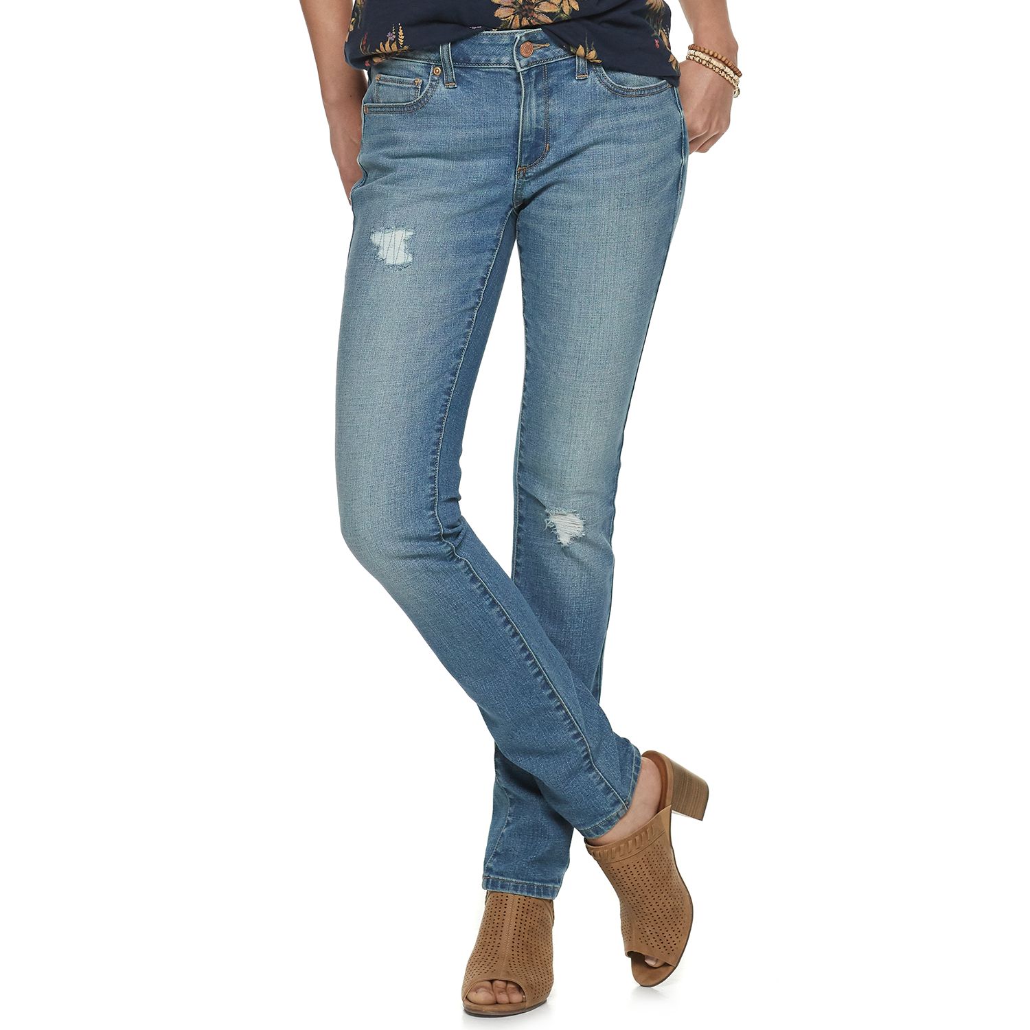 kohls womens elastic waist jeans