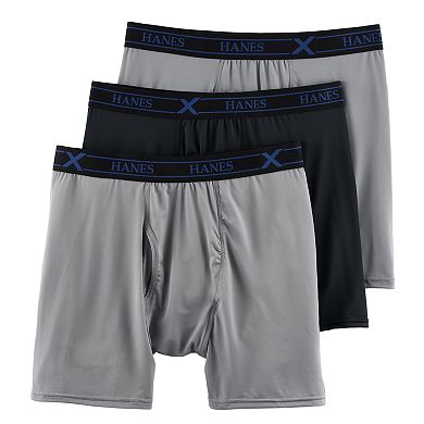 Men's Hanes 3-pack Ultimate X-Temp Stretch Performance Boxer Briefs