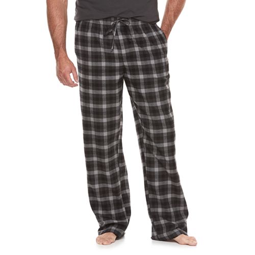 Big & Tall Croft & Barrow® Plaid Flannel Lounge Pants