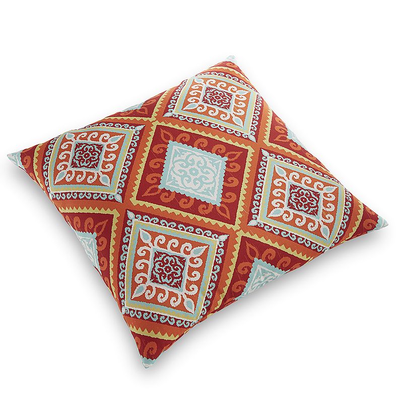 UPC 618240043819 product image for Terrasol Outdoor Floor Throw Pillow, Red, 24X24 | upcitemdb.com