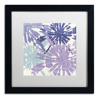 Trademark Fine Art Blue Curry II Black Framed Wall Art