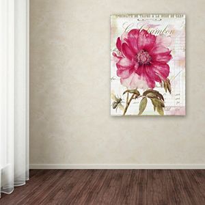 Trademark Fine Art Pink Peony Canvas Wall Art