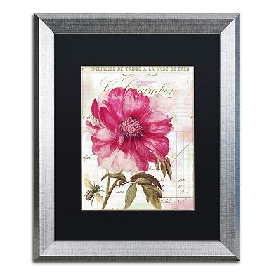 Trademark Fine Art Pink Peony Framed Wall Art