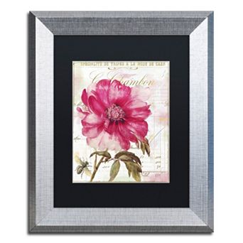 Trademark Fine Art Pink Peony Framed Wall Art