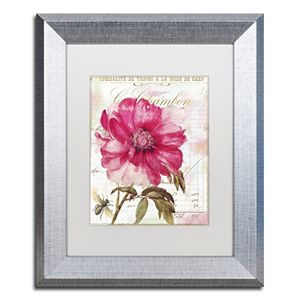 Trademark Fine Art Pink Peony Framed Wall Art