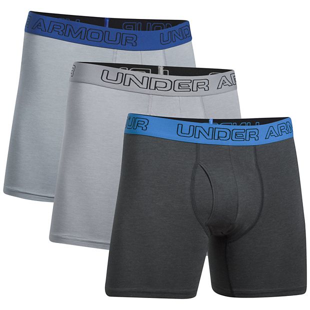 Under Armour Mens Cotton 6 3-Pack Boxerjock (Bauhaus Blue/Versa