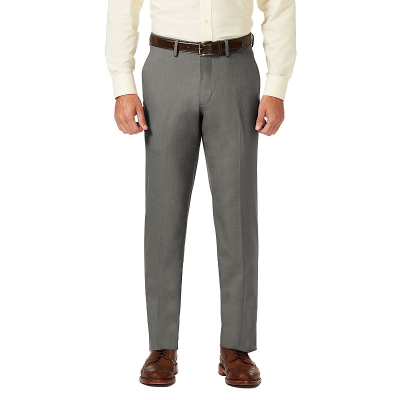 UPC 019781975452 product image for Men's J.M. Haggar Premium Straight-Fit Stretch Sharkskin Flat-Front Dress Pants, | upcitemdb.com