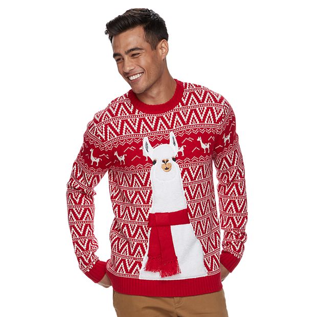 hybrid Fælles valg Spænding Men's Llama Ugly Christmas Sweater