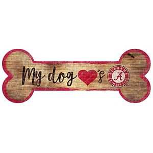 Alabama Crimson Tide Dog Bone Wall Sign