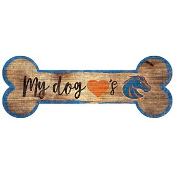 Boise State Broncos Dog Bone Wall Sign