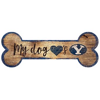 BYU Cougars Dog Bone Wall Sign