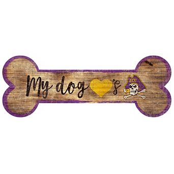 East Carolina Pirates Dog Bone Wall Sign