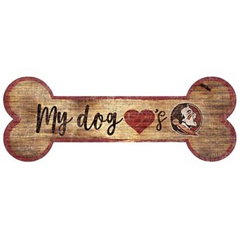 Florida State Seminoles Dog Bone Wall Sign
