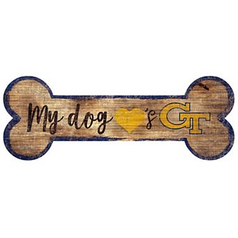 Georgia Tech Yellow Jackets Dog Bone Wall Sign