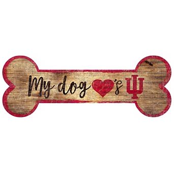 Indiana Hoosiers Dog Bone Wall Sign