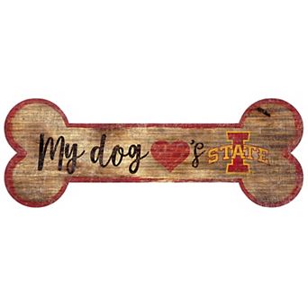 Iowa State Cyclones Dog Bone Wall Sign