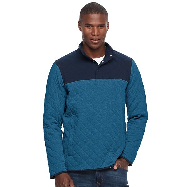 Men s Croft Barrow Classic Fit Outdoor Quilted Mockneck Pullover