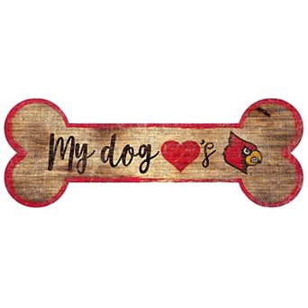 Louisville Cardinals Dog Bone Wall Sign