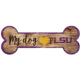 LSU Tigers Dog Bone Wall Sign