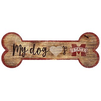 Mississippi State Bulldogs Dog Bone Wall Sign