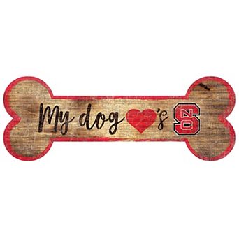 North Carolina State Wolfpack Dog Bone Wall Sign