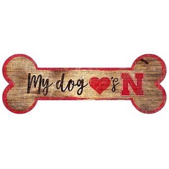 Nebraska Cornhuskers Dog Bone Wall Sign