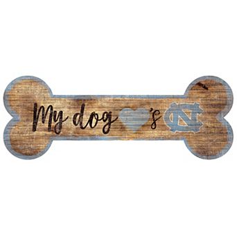 North Carolina Tar Heels Dog Bone Wall Sign