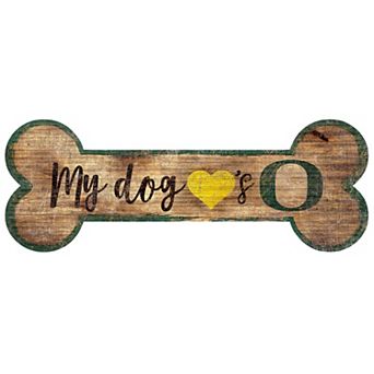 Oregon Ducks Dog Bone Wall Sign