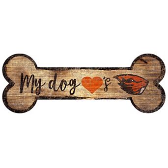 Oregon State Beavers Dog Bone Wall Sign